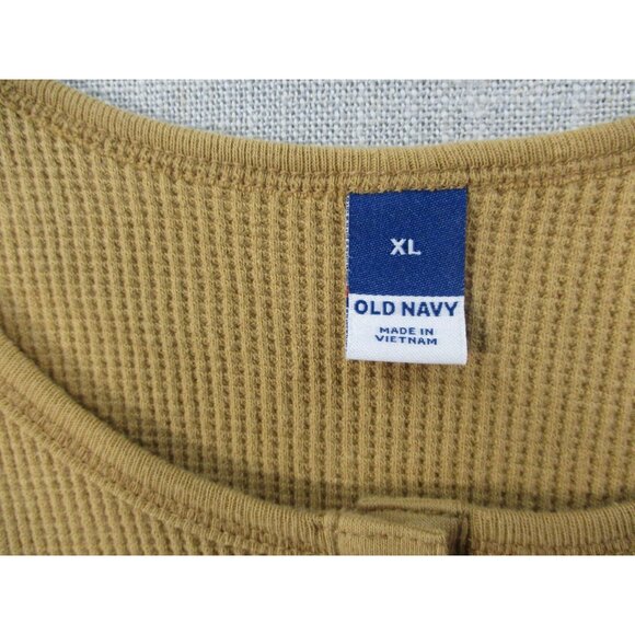 Old Navy Ribbed Henley Tank Top Butter Yellow Xl Soft Comfortable Layering Piece - Picture 2 of 7